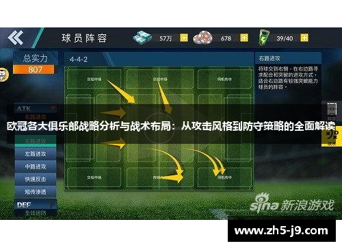 欧冠各大俱乐部战略分析与战术布局：从攻击风格到防守策略的全面解读